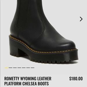 Doc Martens Rometty Wyoming Leather Platform Chelsea Boots